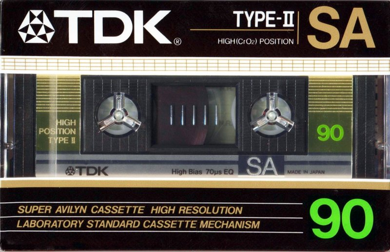 Compact Cassette TDK SA 90 Type II Chrome 1986 Australia, Europe