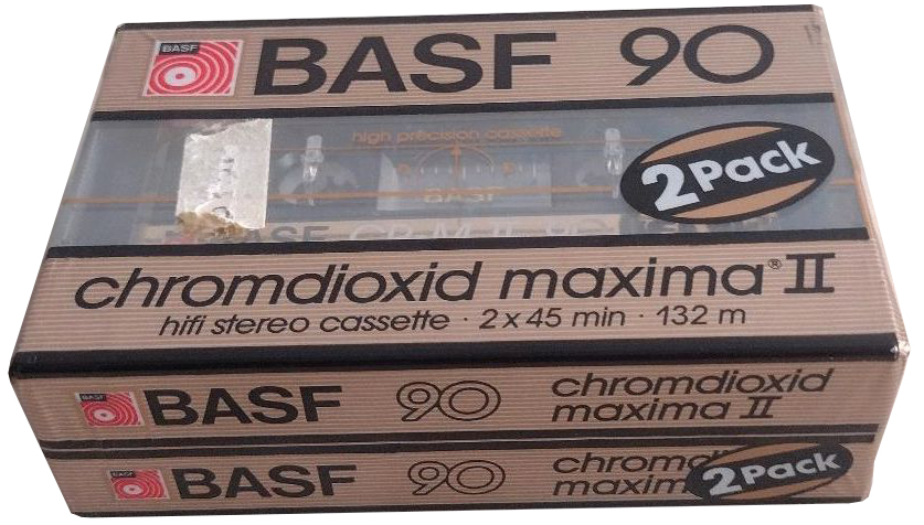 2 pack BASF Chromdioxid Maxima II 90 "CR-M II" Type II Chrome 1985 Europe