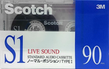 Compact Cassette Scotch S1 Live Sound 90 "S1-90 JM-0090-4294-7" Type I Normal 1993 Japan