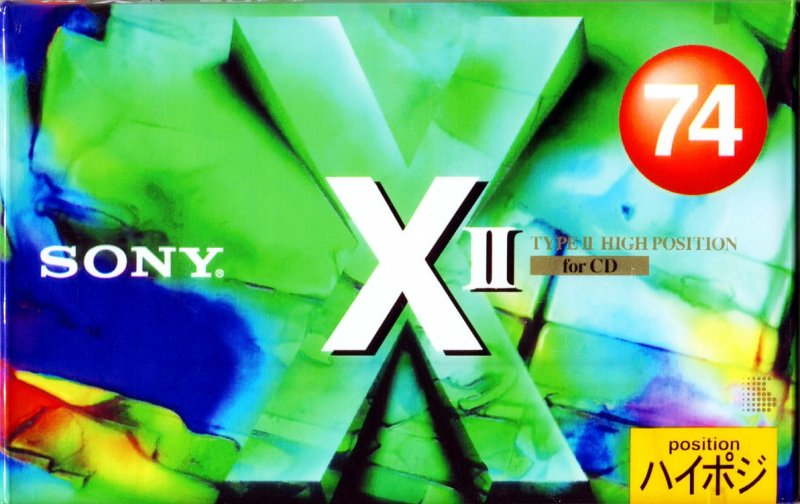 Compact Cassette Sony XII 74 "C-74X2B" Type II Chrome 1994 Japan