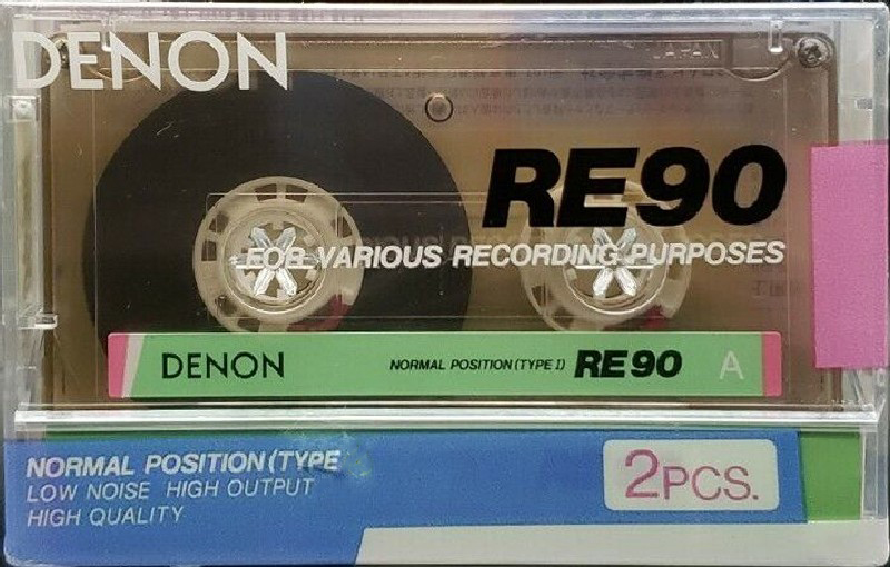 2 pack Denon RE 90 Type I Normal 1987 Japan