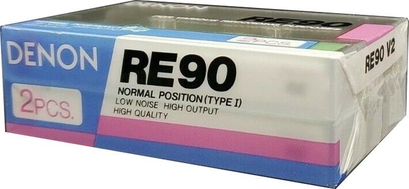 2 pack Denon RE 90 Type I Normal 1987 Japan