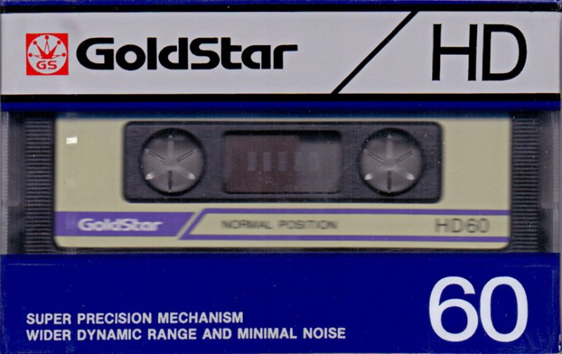 Compact Cassette Goldstar HD 60 Type I Normal 1986 Europe