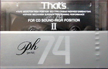 Compact Cassette Thats PH-II 74 Type II Chrome 1989 Japan