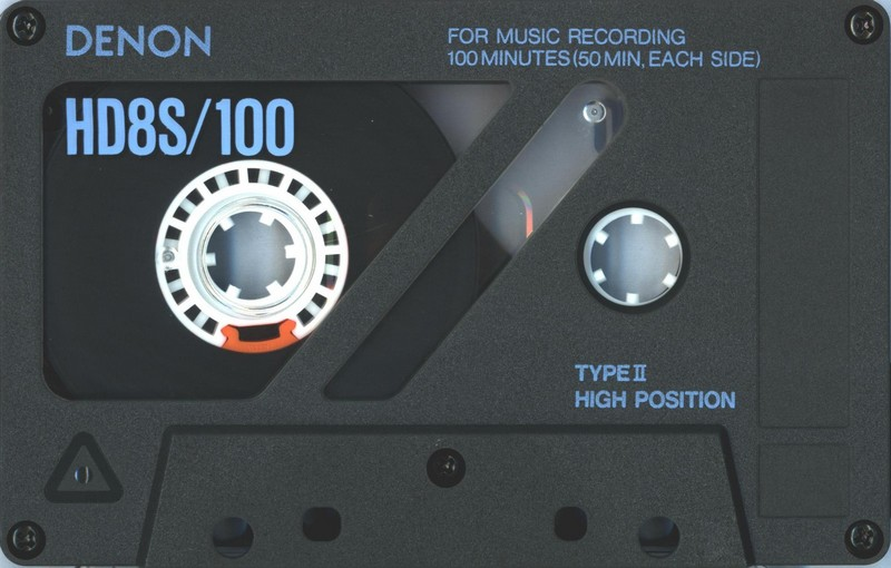 Compact Cassette Denon HD8S 100 Type II Chrome 1990 Europe