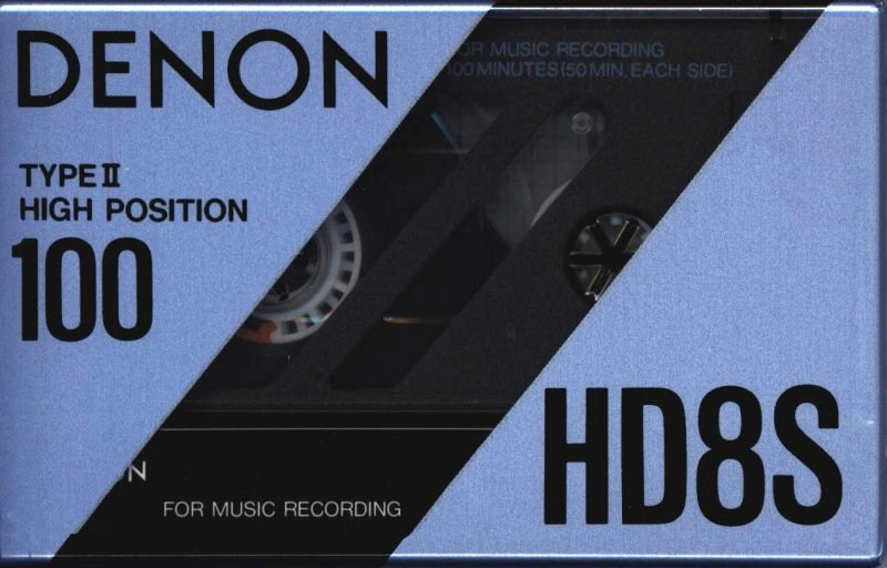Compact Cassette Denon HD8S 100 Type II Chrome 1990 Europe