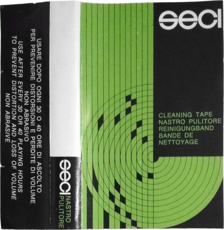 Compact Cassette Seci Cleaning Cassette 1977 Italy