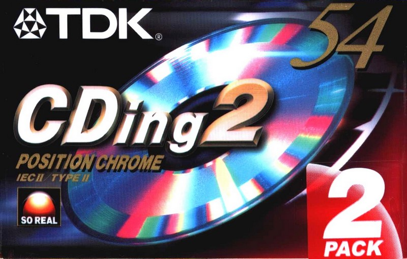 2 pack TDK CDing 2 54 "CDING2-54X2EC" Type II Chrome 2001 Europe