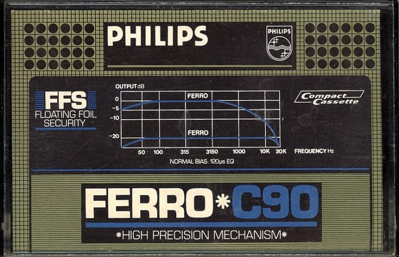 Compact Cassette Philips Ultra Ferro 90 Type I Normal 1981 Europe