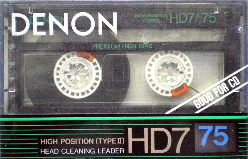 Compact Cassette Denon HD7 75 Type II Chrome 1988 Europe, USA