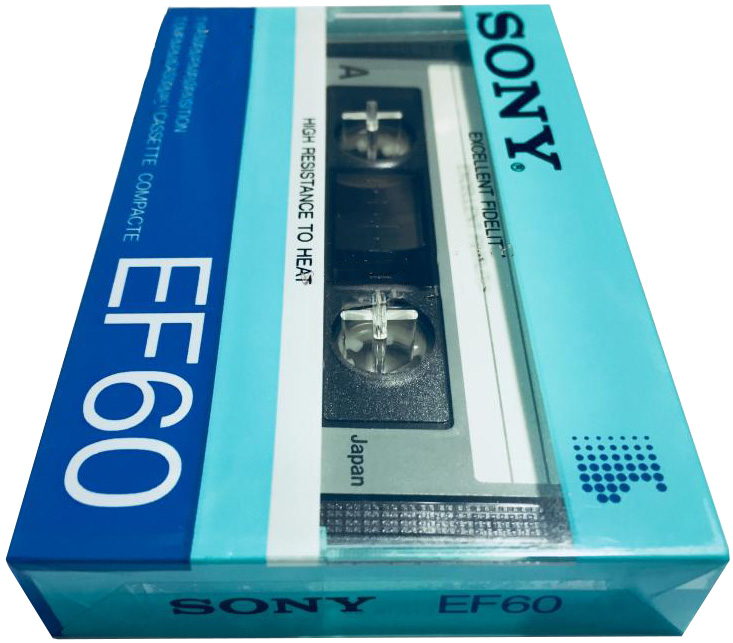 Compact Cassette Sony EF 60 "V1 non transparent gasket" Type I Normal 1985 Europe
