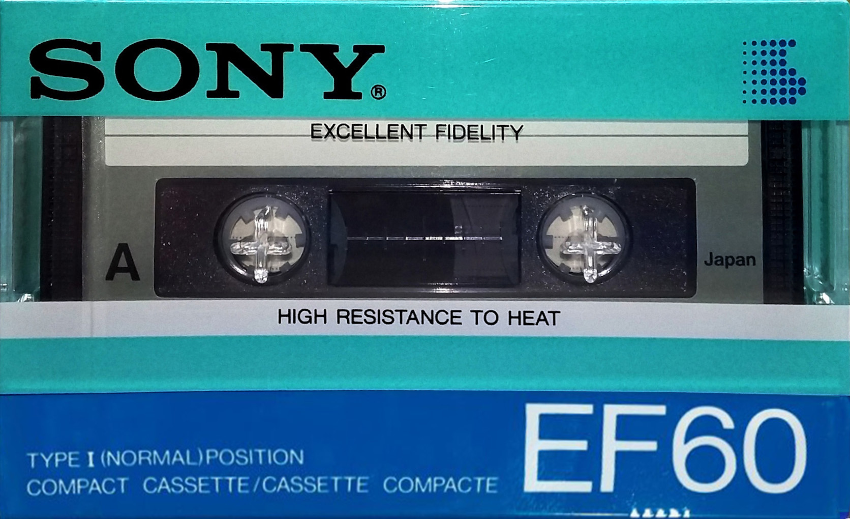 Compact Cassette Sony EF 60 "V1 non transparent gasket" Type I Normal 1985 Europe