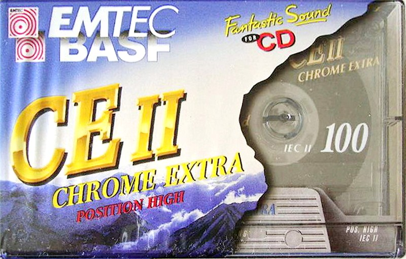 Compact Cassette Emtec CE II Chrome Extra 100 Type II Chrome 1999 Europe