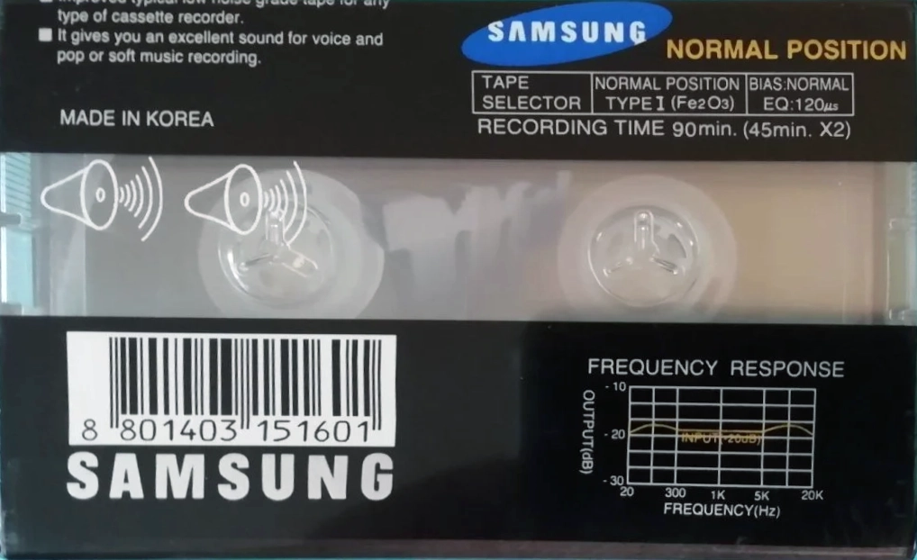 Compact Cassette Samsung MD 90 Type I Normal 1998 Europe