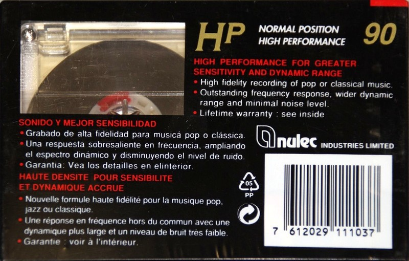 Compact Cassette Nulec HP 90 Type I Normal Europe