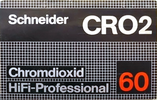 Compact Cassette Schneider CRO2 60 Type II Chrome 1980 Germany