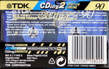 Compact Cassette TDK CDing 2 90 "CDING2-90BEC Colour Limited Edition" Type II Chrome 2001 Europe