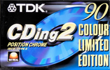 Compact Cassette TDK CDing 2 90 "CDING2-90BEC Colour Limited Edition" Type II Chrome 2001 Europe