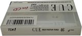 Compact Cassette TDK CUE 46 "CUE-46W" Type II Chrome 1987 Japan
