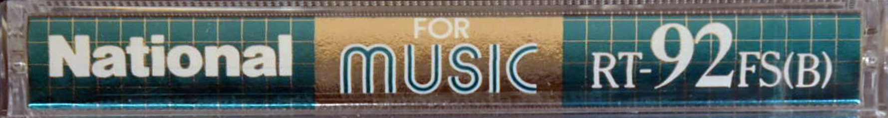 Compact Cassette National FS 92 "RT-92FS(B)" Type I Normal 1987 Japan