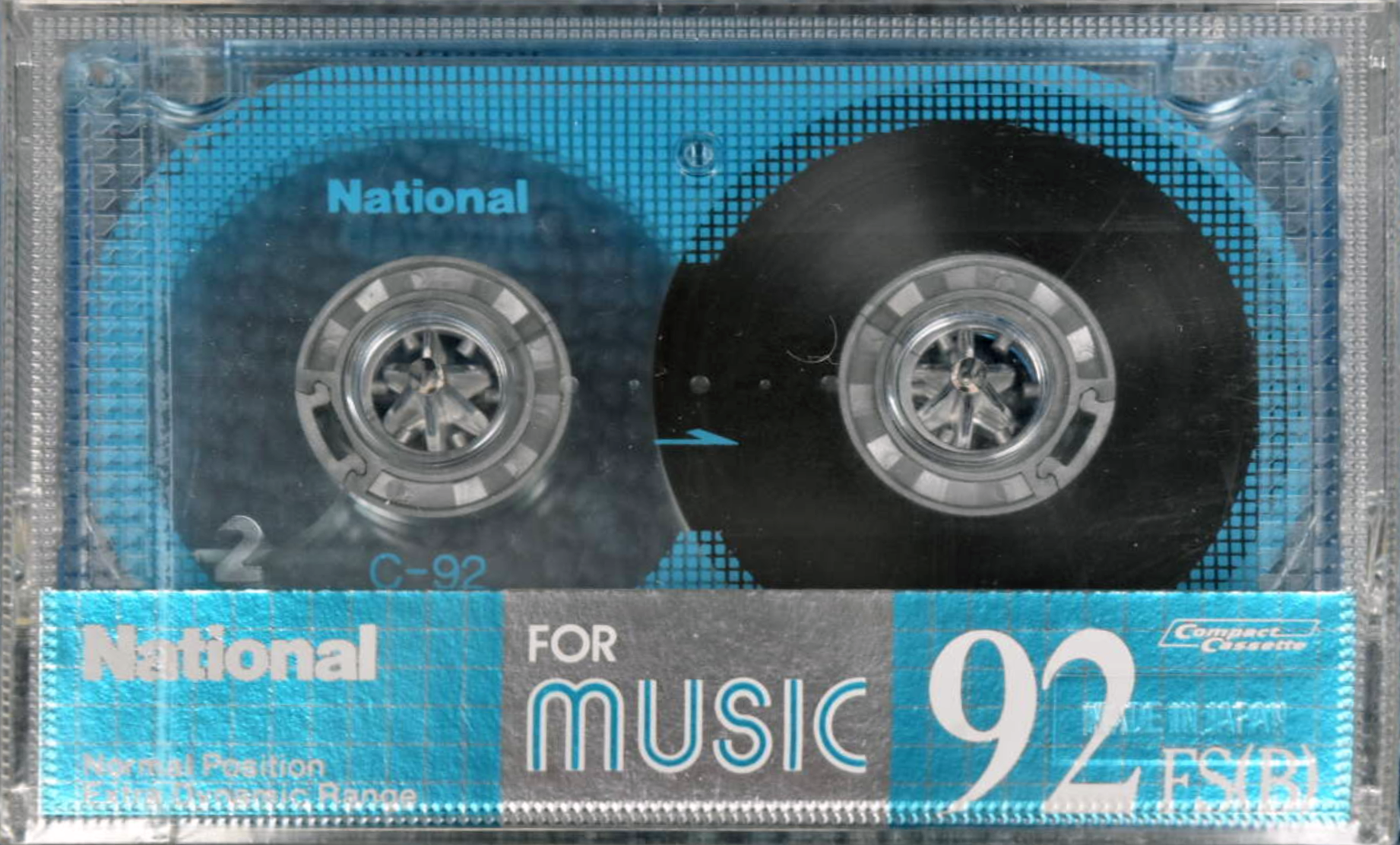 Compact Cassette National FS 92 "RT-92FS(B)" Type I Normal 1987 Japan