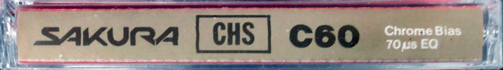 Compact Cassette Sakura CHS 60 Type II Chrome 1989 Italy