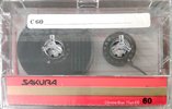 Compact Cassette Sakura CHS 60 Type II Chrome 1989 Italy