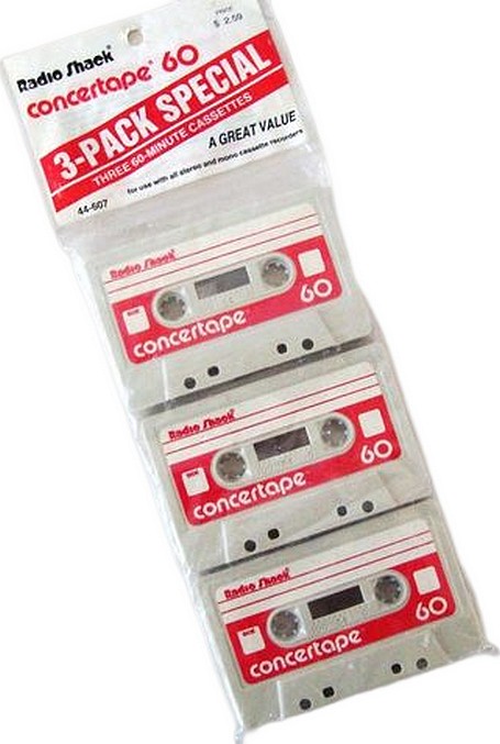 Soft Pack Radio Shack Concertape 60 Type I Normal USA