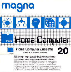 Compact Cassette Magna Home Computer 20 Computer Cassette 1981 Europe