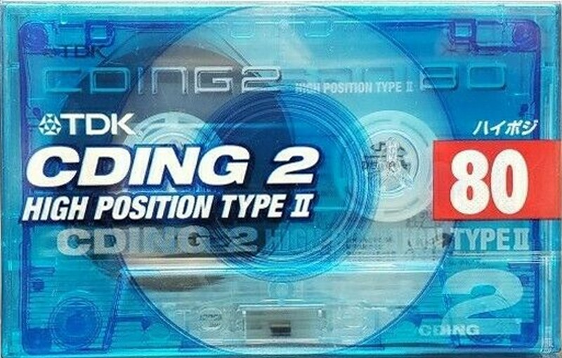 Compact Cassette TDK CDing 2 80 "CD2-80T" Type II Chrome 1999 Japan