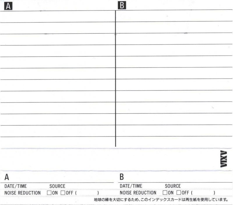 Compact Cassette AXIA J`z 1 50 "JZ1B 50" Type I Normal 1993 Japan