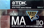 Compact Cassette TDK MA 110 Type IV Metal 1988 Australia, Europe