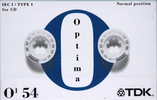 Compact Cassette TDK Optima 54 "O1" Type I Normal 1997 Europe