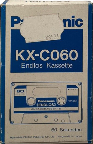 Compact Cassette Panasonic 1 "KX-C060" Endless Cassette Germany