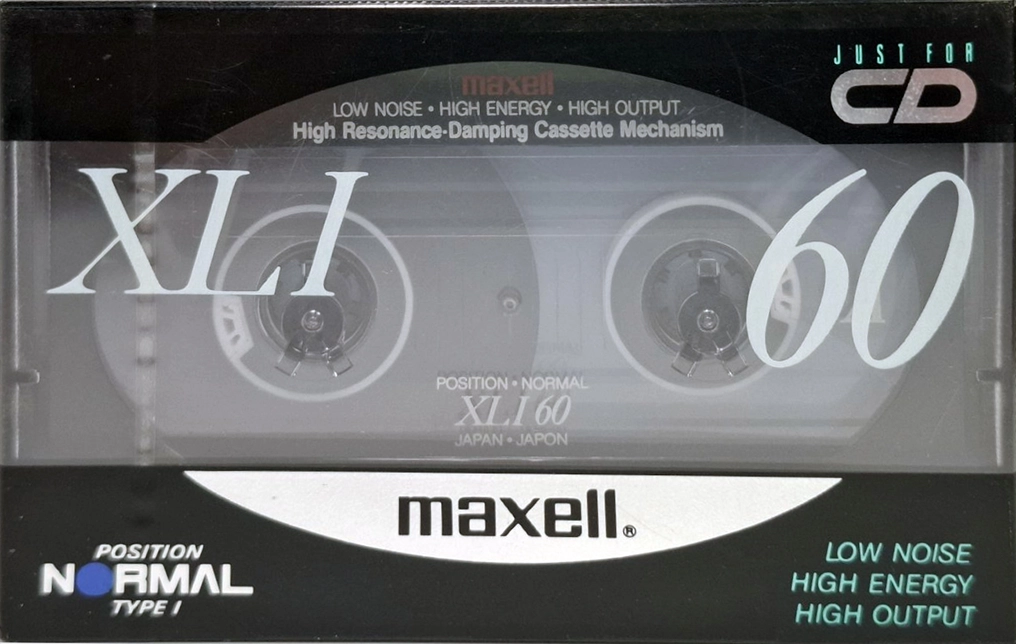 Compact Cassette Maxell XLI 60 Type I Normal 1990 Japan