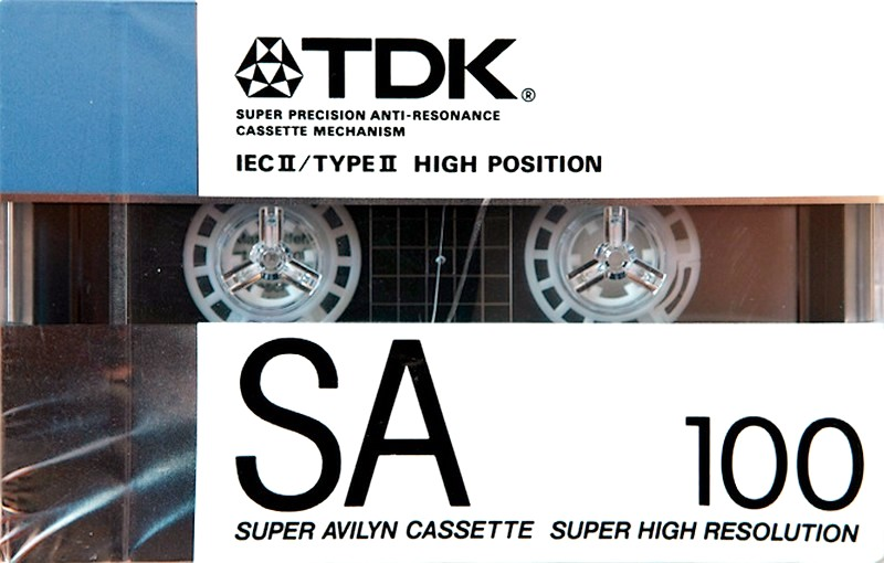 Compact Cassette TDK SA 100 Type II Chrome 1988 Australia, Europe