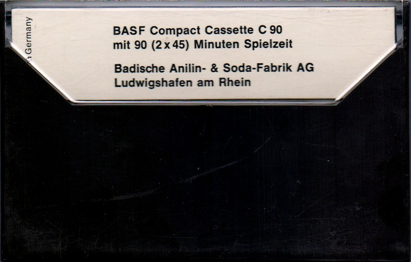 Compact Cassette BASF 90 Type I Normal 1969 Europe