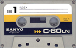Compact Cassette Sanyo LN 60 Type I Normal 1976 Japan
