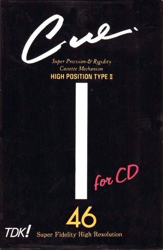 Compact Cassette TDK CUE 46 "CUE-46B" Type II Chrome 1988 Japan