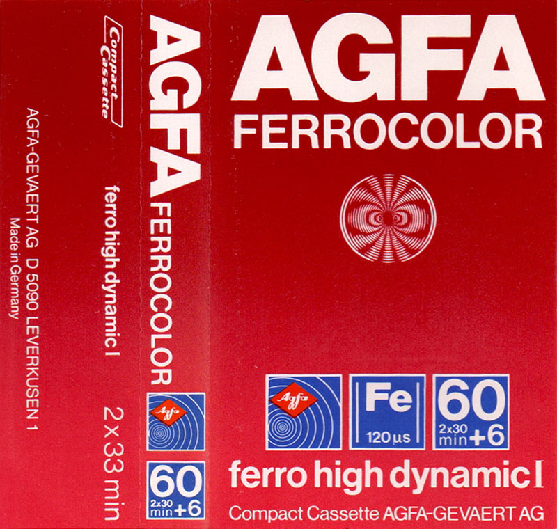 Compact Cassette AGFA Ferrocolor 60+6 Type I Normal 1979 Europe
