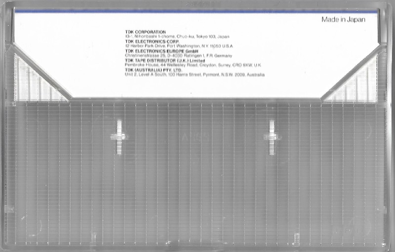Compact Cassette TDK "HC-1" Cleaning Cassette 1982 Worldwide