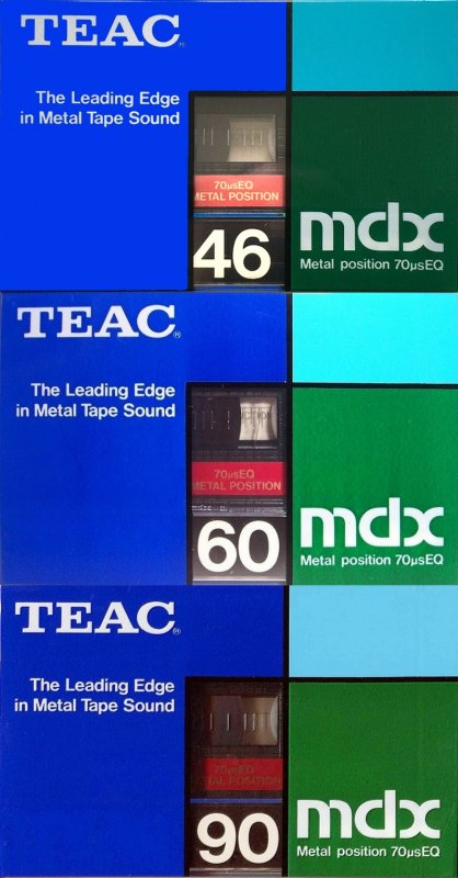 Compact Cassette Teac MDX 60 Type IV Metal 1985 Japan
