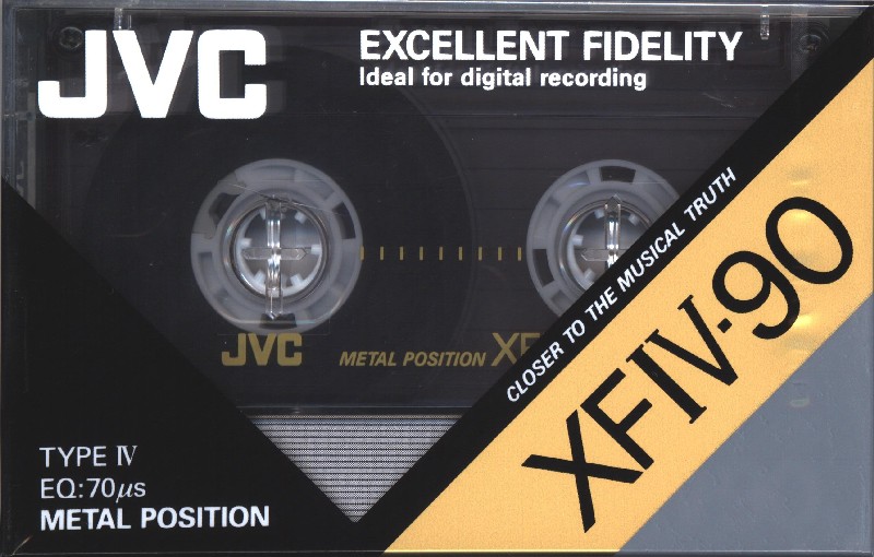 Compact Cassette JVC XFIV 90 Type IV Metal 1990 North America