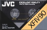 Compact Cassette JVC XFIV 90 Type IV Metal 1990 North America