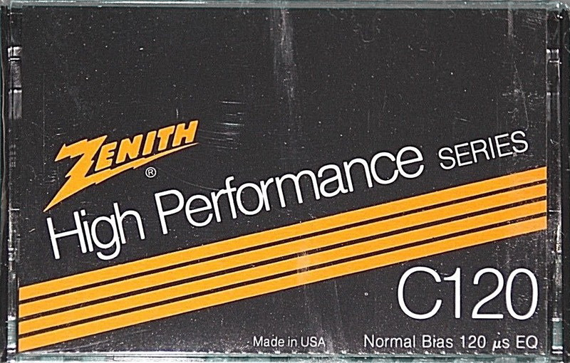Compact Cassette Zenith High Performance 120 Type I Normal 1984 USA
