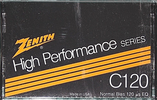 Compact Cassette Zenith High Performance 120 Type I Normal 1984 USA