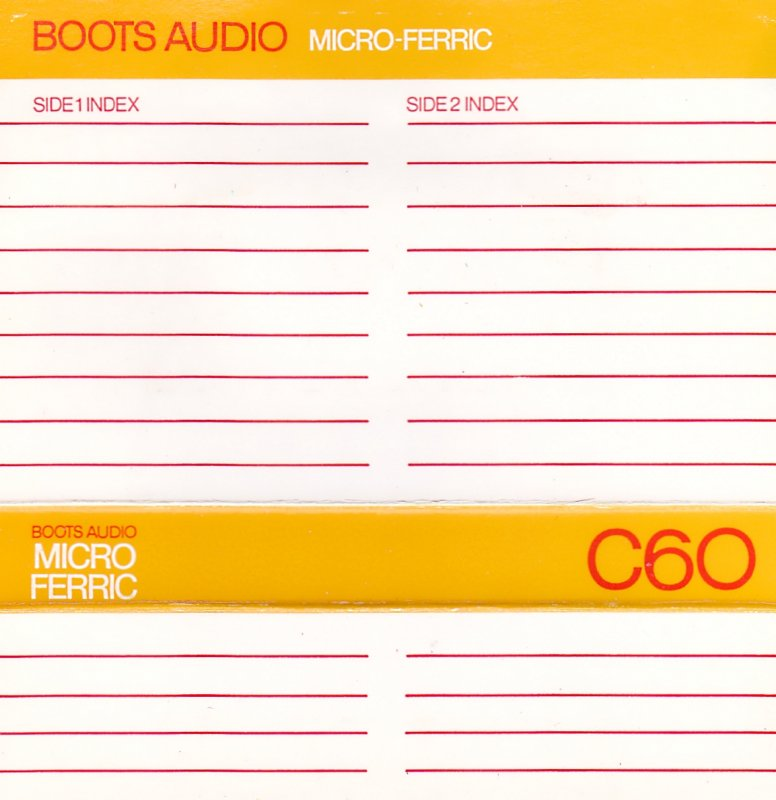 Compact Cassette Boots / Boots Audio 60 Type I Normal 1973 UK