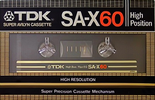 Compact Cassette TDK SA-X 60 Type II Chrome 1982 Europe