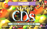 Compact Cassette Maxell Metal CD's 54 "MCDS-54G" Type IV Metal 1994 Japan