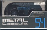 Compact Cassette Maxell Capsule Metal 54 Type IV Metal 1990 Europe